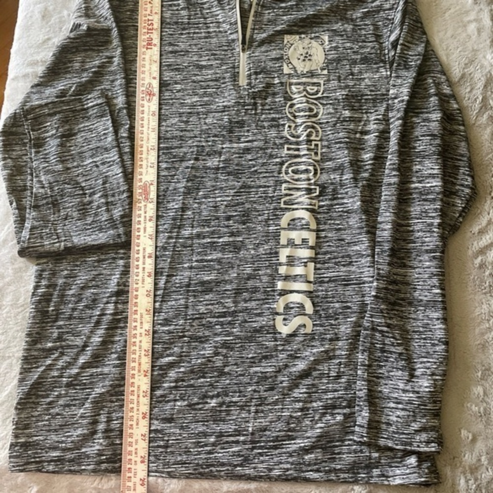 NBA Boston Celtics Gray Quarter-Zip Pullover size large